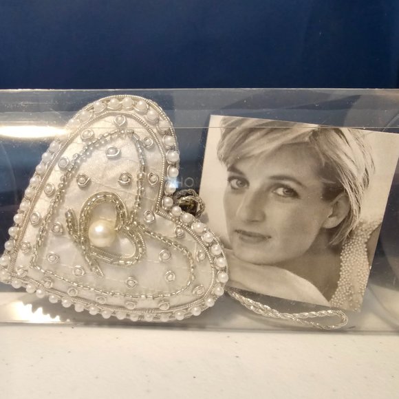 Embellished heart ornament from Diana: A Celebration exhibit - Picture 1 of 6